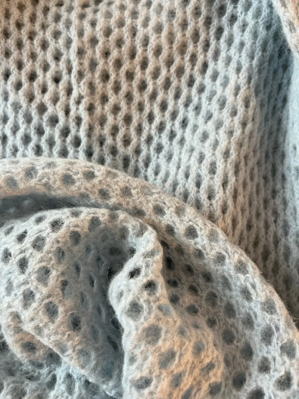 Everlane x Marques Almeida Blue Open-Knit Sweater
